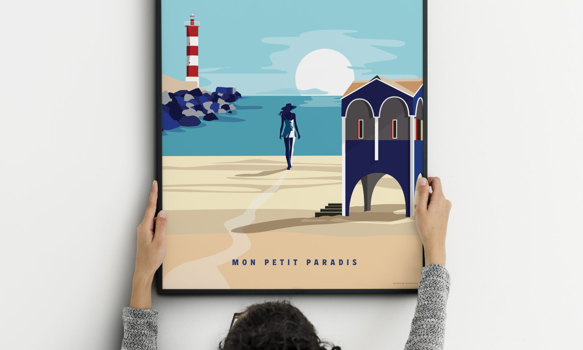 affiche voyage souvenir Port la Nouvelle ( Aude )